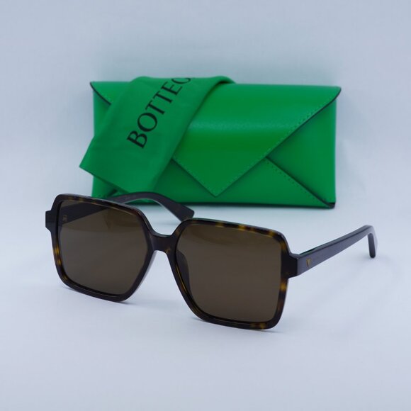 ?️ New Bottega Veneta BV1317SK 002 Sunglasses - Havana Frame, Brown Lenses main image 10